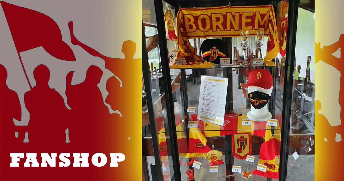 Fanshop zichtbaar in supporterscafé