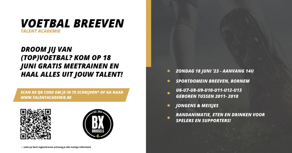 Voetbal Breeven: talent academie